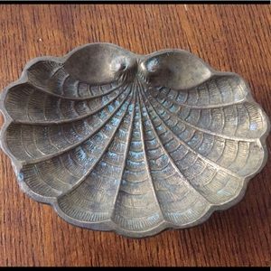 Vintage Brass Shell Dish